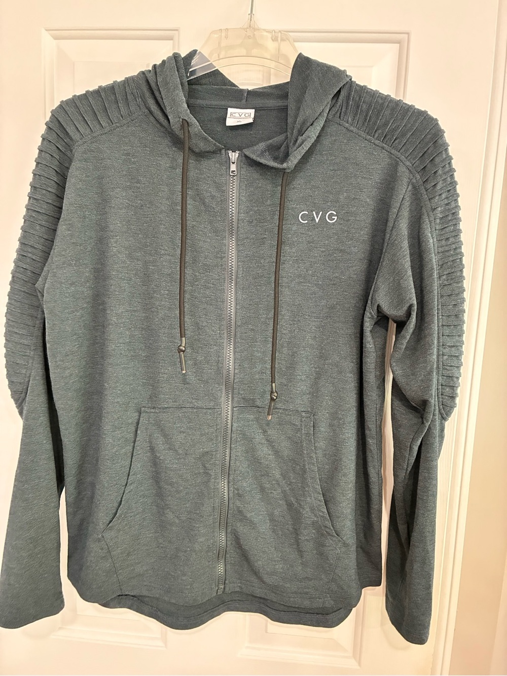 CVG Constantly Varied Gear Gray XL ribbed  hoodie Jacket